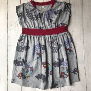 Tea Collection Girls Fan Print Short-Sleeve Dress